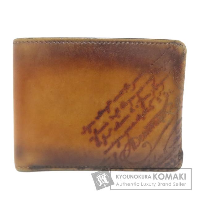 ベルルッティ Berluti カリグラフィー 二つ折り財布（小銭入れあり） レザー レディース 中古