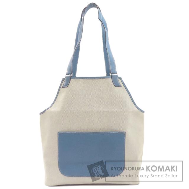 エルメス HERMES ジャルディニエPM ブルージーン シルバー金具 トートバッグ 中古