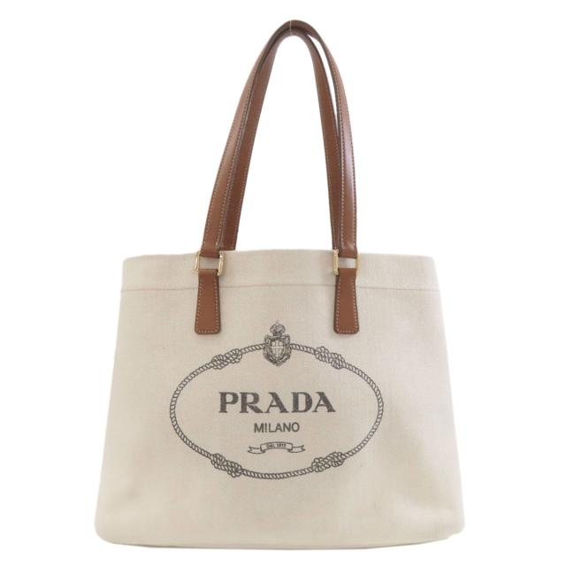 プラダ PRADA 1BG355 ロゴ トートバッグ キャンバス レディース 中古_1