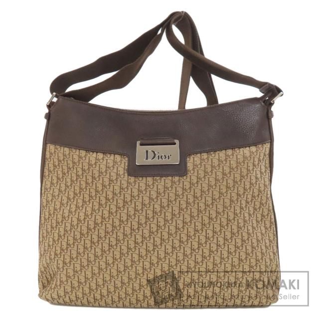 クリスチャンディオール CHRISTIAN DIOR トロッター柄 ショルダーバッグ キャンバス 中古
