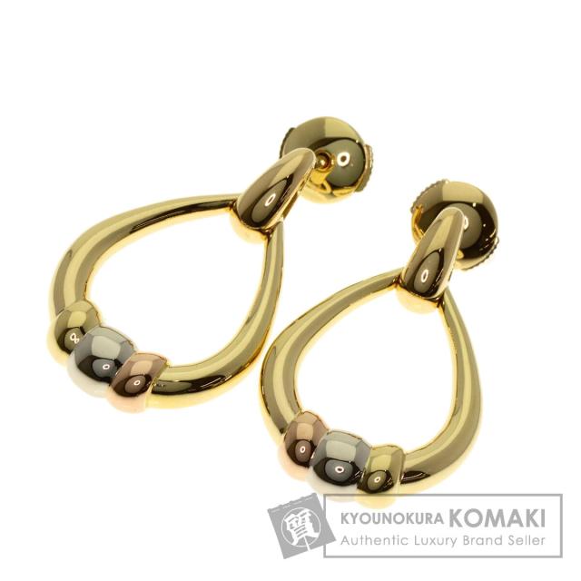 カルティエ CARTIER  3カラー ドアノッカー  ピアス K18イエローゴールド レディース  中古