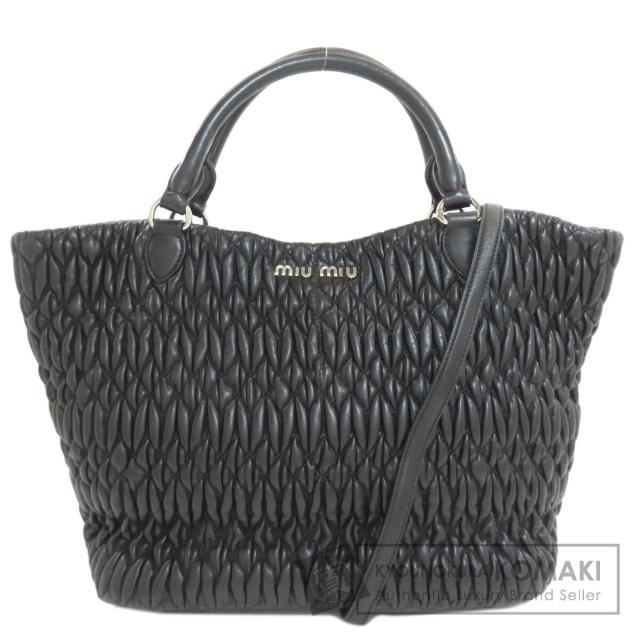 ミュウミュウ MIUMIU マテラッセ 2WAY ハンドバッグ カーフ レディース 中古
