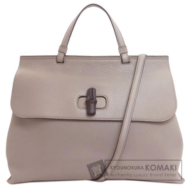 グッチ GUCCI 370830 バンブー デイリー 2WAY ハンドバッグ レザー レディース 中古