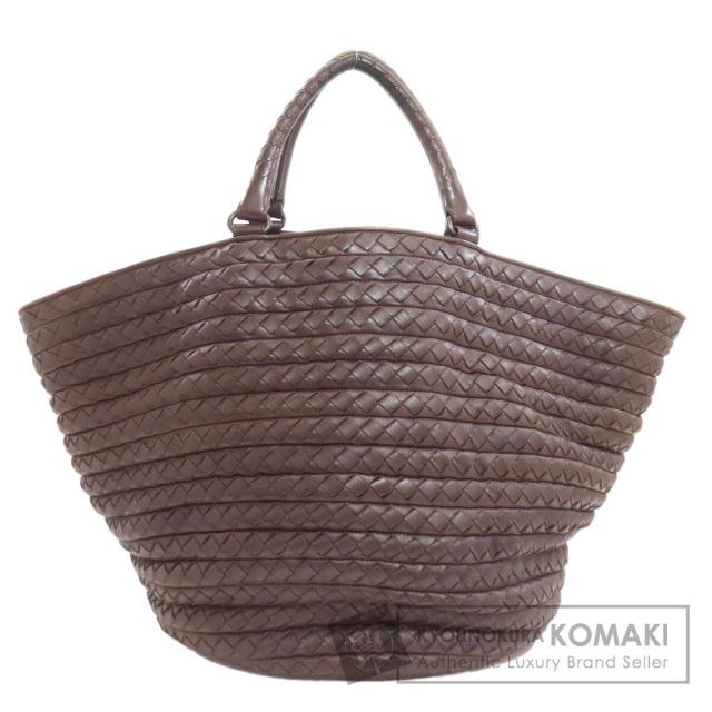 ボッテガヴェネタ BOTTEGA VENETA イントレチャート ハンドバッグ カーフ レディース 中古