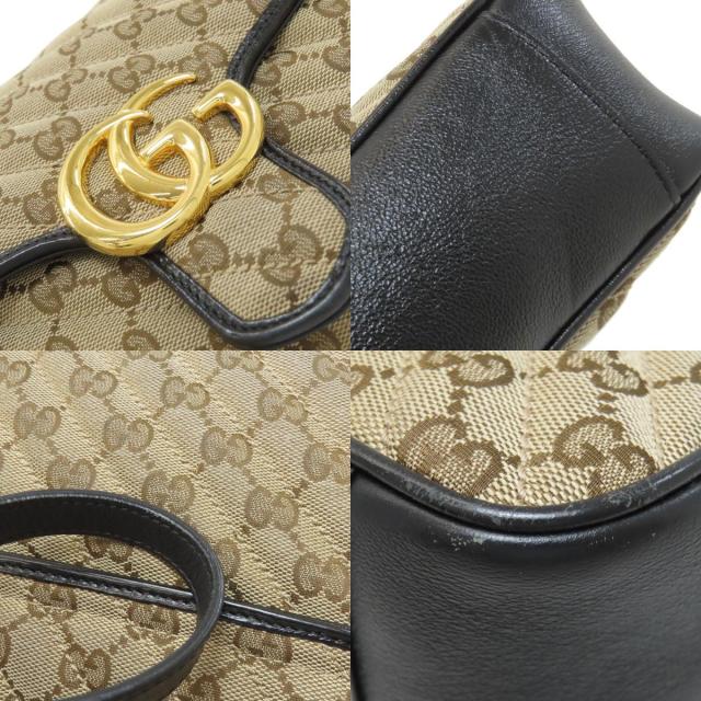 グッチ GUCCI 443497 GGマーモント ミディアム ショルダーバッグ キャンバス レディース 中古_8