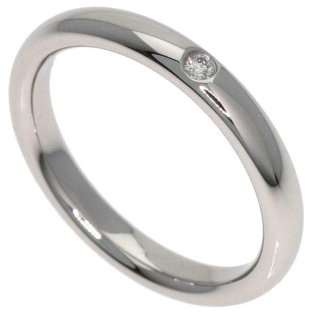ティファニー TIFFANY&Co. スタッキング バンド 1P ダイヤモンド リング・指輪 プラチナPT950 中古_1