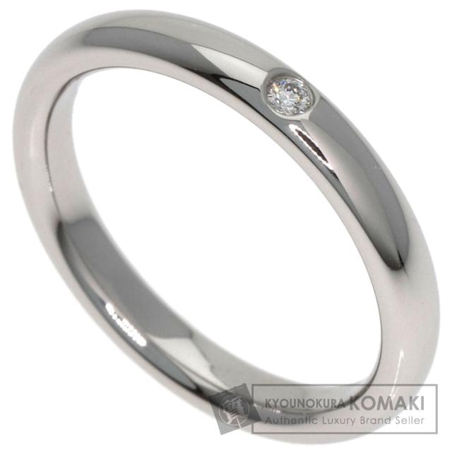 ティファニー TIFFANY&Co. スタッキング バンド 1P ダイヤモンド リング・指輪 プラチナPT950 中古
