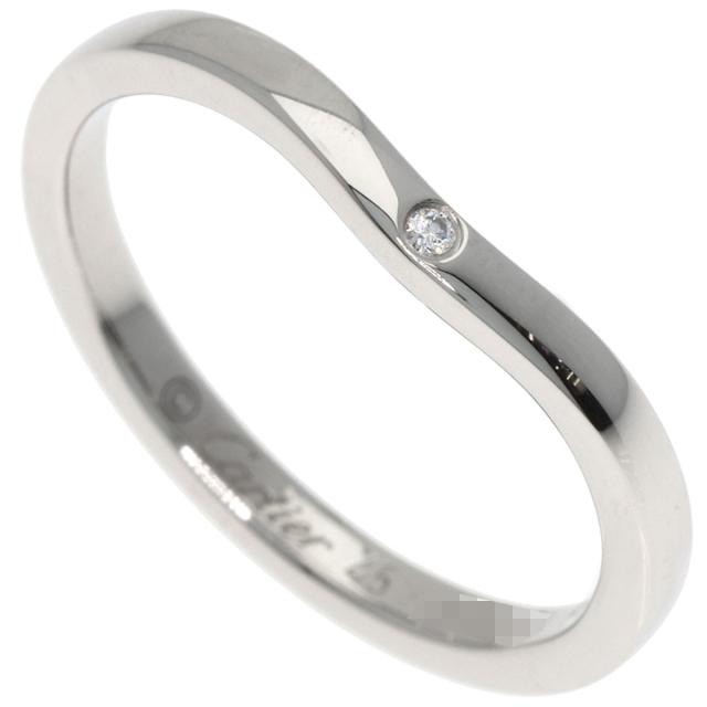 カルティエ CARTIER バレリーナ 1P ダイヤモンド リング・指輪 プラチナPT950 レディース 中古_1