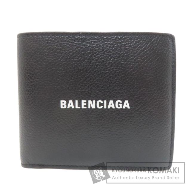 バレンシアガ BALENCIAGA 594315 ロゴ 二つ折り財布（小銭入れあり） レザー メンズ 中古