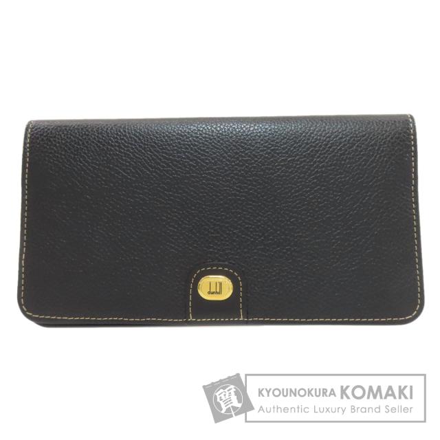 ダンヒル Dunhill  ロゴ  長財布（小銭入れなし） レザー レディース  中古