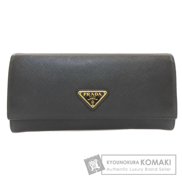 プラダ PRADA  ロゴ金具  長財布（小銭入れあり） サフィアーノ レディース  中古