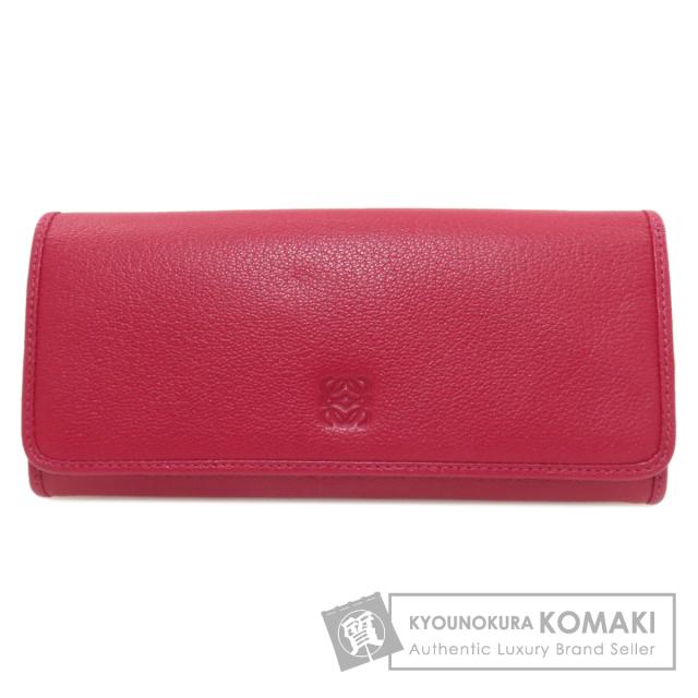 ロエベ LOEWE アナグラム 長財布（小銭入れあり） カーフ レディース 中古
