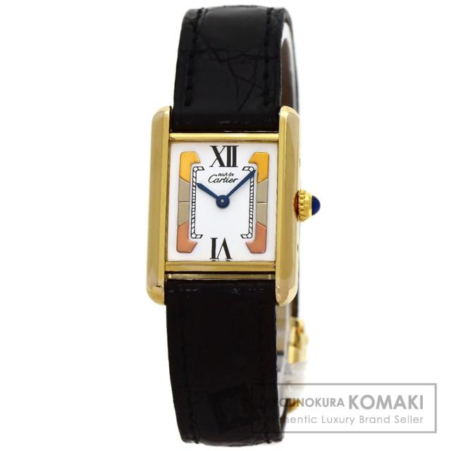 カルティエ CARTIER  マストタンク  腕時計 シルバー アリゲーター   レディース  中古