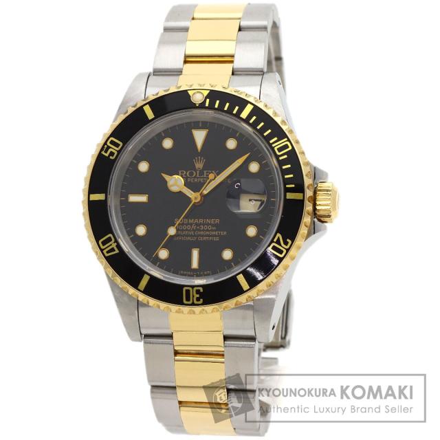 ロレックス ROLEX 16613  サブマリーナ デイト  腕時計 ステンレススチール SSxK18YG   メンズ  中古