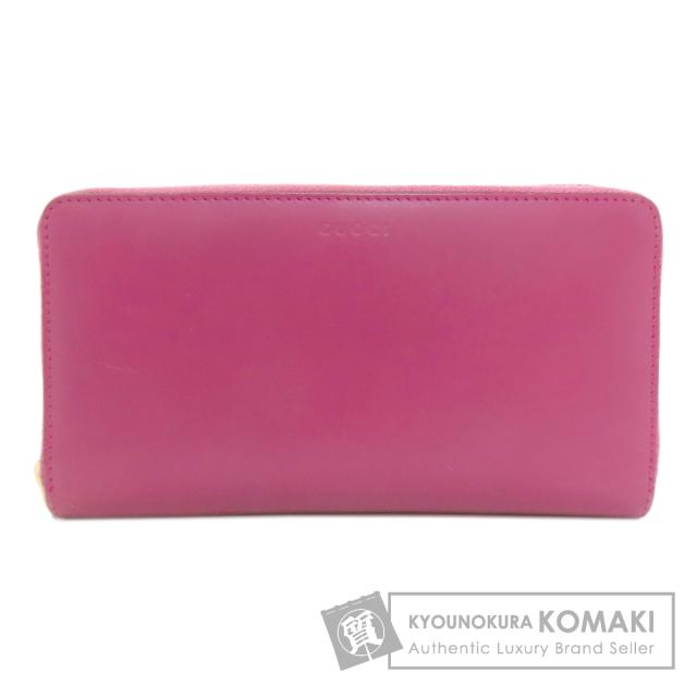 グッチ GUCCI 410102 ロゴ 長財布（小銭入れあり） レザー レディース 中古