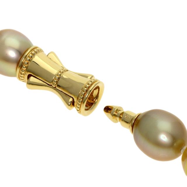 タサキ TASAKI  ゴールデンパール 真珠 バロックパール  ネックレス K18イエローゴールド 中古_4