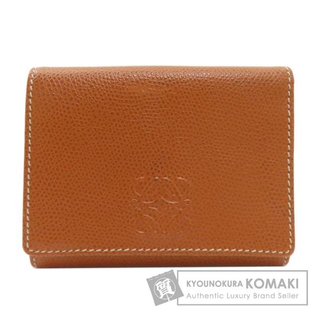 ロエベ LOEWE アナグラム 二つ折り財布（小銭入れあり） レザー レディース 中古