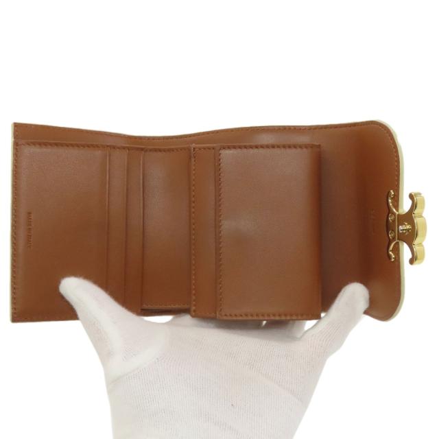 セリーヌ CELINE マカダム柄 三つ折り財布 二つ折り財布（小銭入れあり） レザー 中古_4