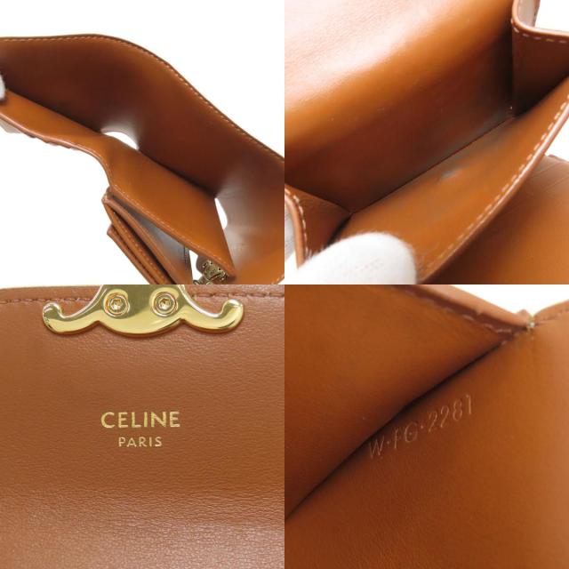 セリーヌ CELINE マカダム柄 三つ折り財布 二つ折り財布（小銭入れあり） レザー 中古_6