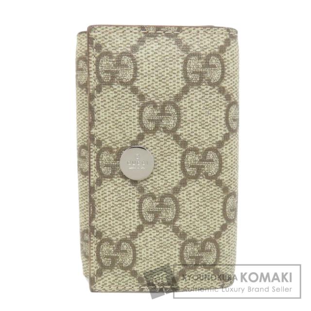 グッチ GUCCI 115063  GGスプリーム  キーケース PVC レディース  中古