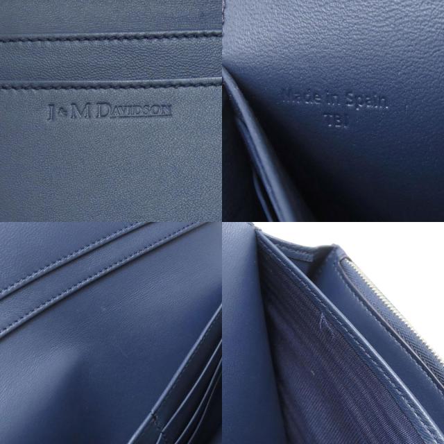 ジェイアンドエムデヴィッドソン J&amp;M Davidson  ロゴ  長財布（小銭入れあり） レザー 中古_7
