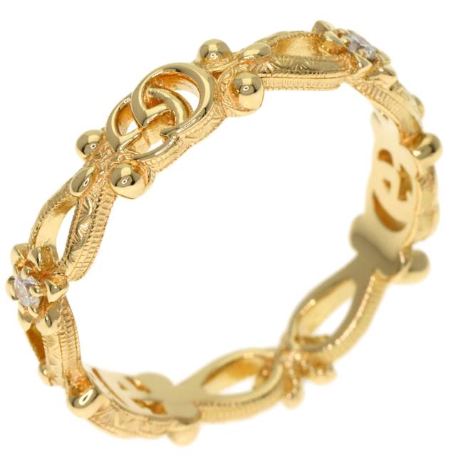 グッチ GUCCI フローラ ダイヤモンド #13 リング・指輪 K18イエローゴールド レディース 中古_2