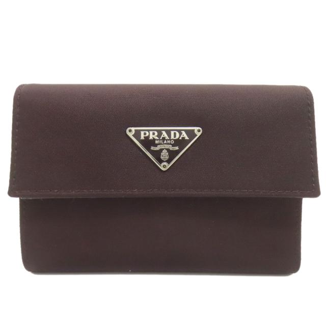 プラダ PRADA ロゴ金具 二つ折り財布（小銭入れあり） ナイロン素材 レディース 中古_1