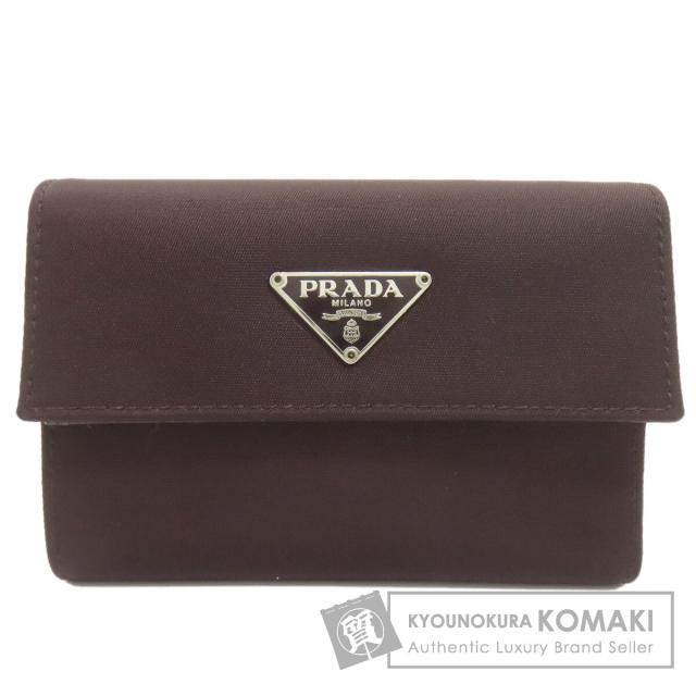 プラダ PRADA ロゴ金具 二つ折り財布（小銭入れあり） ナイロン素材 レディース 中古