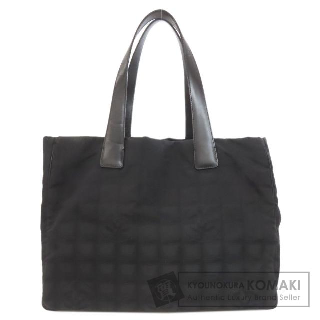 シャネル CHANEL ニュートラベルラインMM トートバッグ ナイロンジャガード レディース 中古