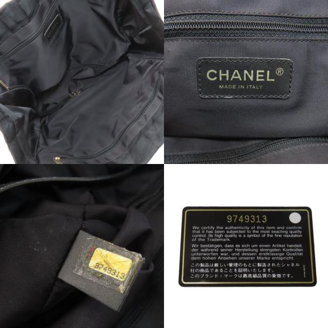 シャネル CHANEL ニュートラベルラインMM トートバッグ ナイロンジャガード レディース 中古_5