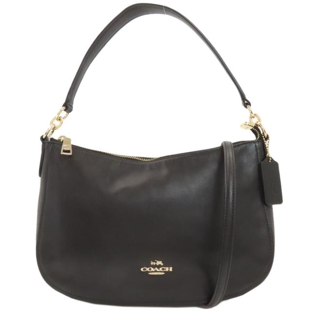 COACHブラックレザー ハンドバッグ コーチ COACH 37018 2WAY ハンドバッグ レザー レディース 中古 【公式