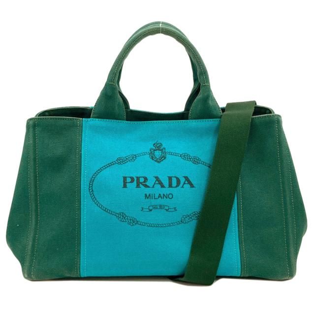 プラダ PRADA カナパ 2WAY ハンドバッグ キャンバス レディース 中古 