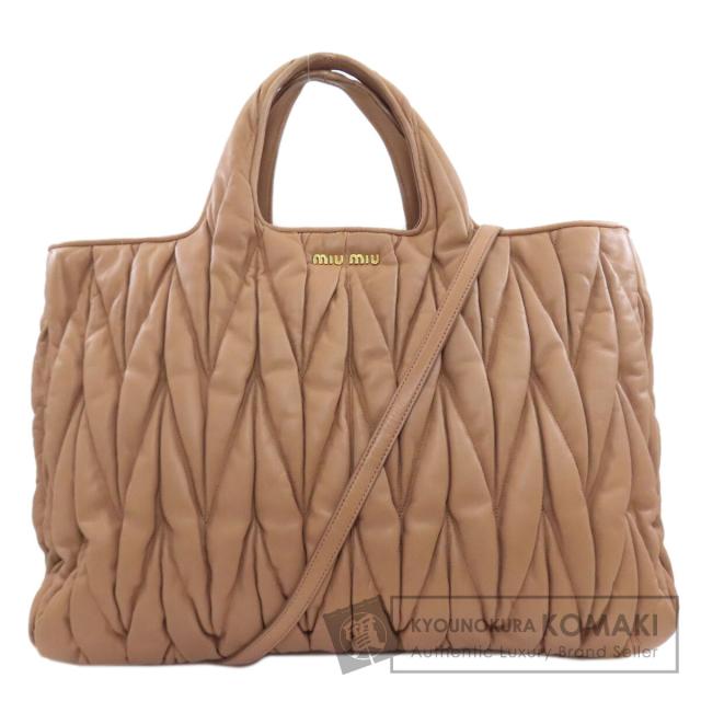 ミュウミュウ MIUMIU マテラッセ 2WAY ハンドバッグ ラムスキン レディース 中古