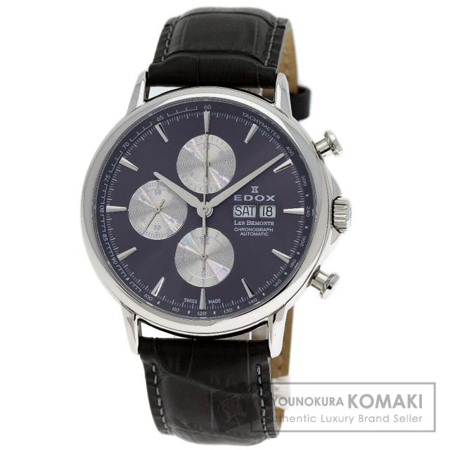 エドックス EDOX 01120-3-BUIN  レ ベモン クロノグラフ  腕時計 ステンレススチール 革   中古