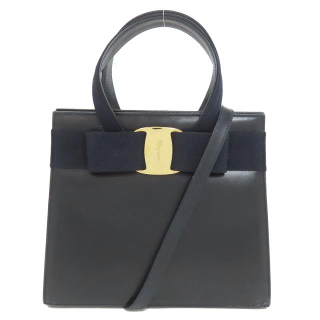 サルヴァトーレフェラガモ Salvatore Ferragamo ヴァラリボン 2WAY ハンドバッグ レザー 中古_1