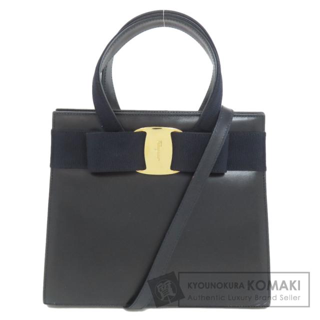 サルヴァトーレフェラガモ Salvatore Ferragamo ヴァラリボン 2WAY ハンドバッグ レザー 中古