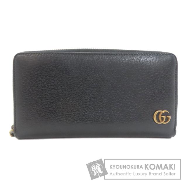 グッチ GUCCI 428736 ダブルG GGマーモント 長財布（小銭入れあり） レザー レディース 中古