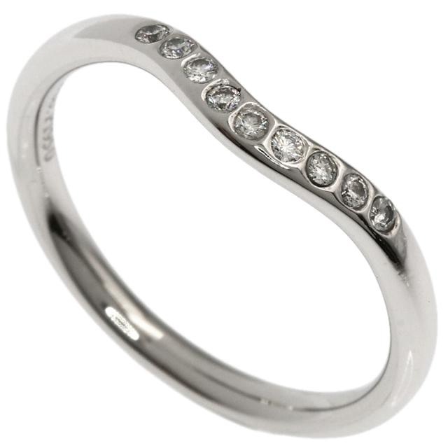 ティファニー TIFFANY&Co. カーブドバンド ダイヤモンド リング・指輪 プラチナPT950 中古_1