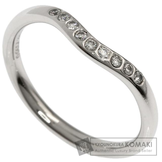 ティファニー TIFFANY&Co. カーブドバンド ダイヤモンド リング・指輪 プラチナPT950 中古