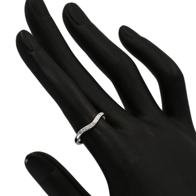 ティファニー TIFFANY&Co. カーブドバンド ダイヤモンド リング・指輪 プラチナPT950 中古_7