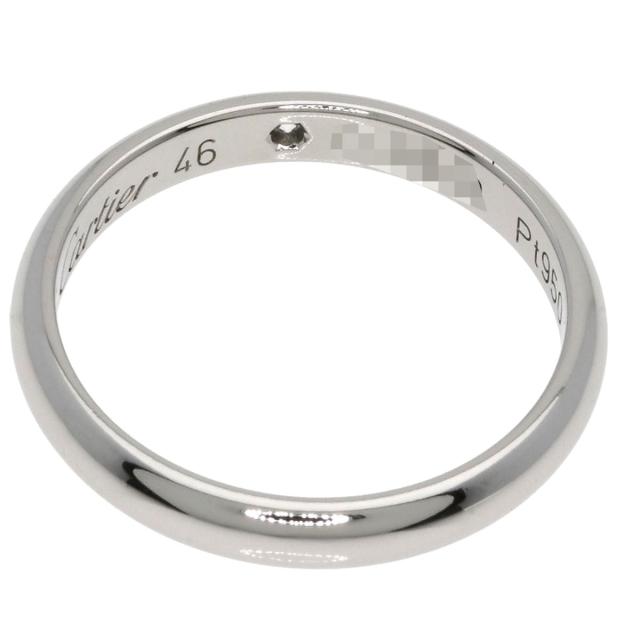 カルティエ CARTIER ウェディング 1P ダイヤモンド #46 リング・指輪 プラチナPT950 中古_4