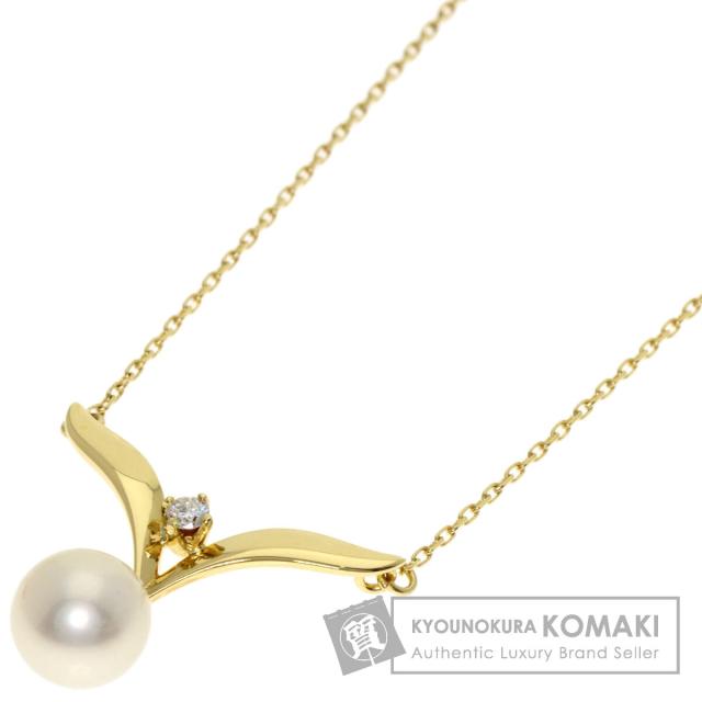 ミキモト MIKIMOTO  パール 真珠  ネックレス K18イエローゴールド レディース  中古