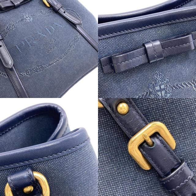 プラダ PRADA 2WAY ハンドバッグ キャンバス レディース 中古_6