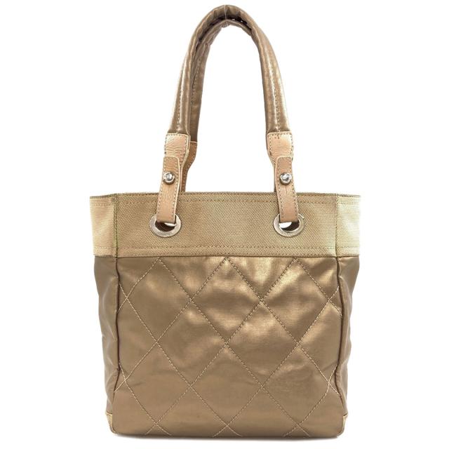 シャネル CHANEL パリビアリッツPM シルバー金具 トートバッグ キャンバス レディース 中古_1