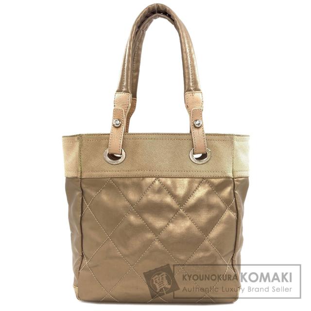 シャネル CHANEL パリビアリッツPM シルバー金具 トートバッグ キャンバス レディース 中古