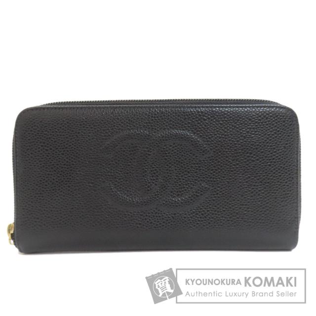 シャネル CHANEL ココマーク ゴールド金具 長財布（小銭入れあり） グレインド 中古