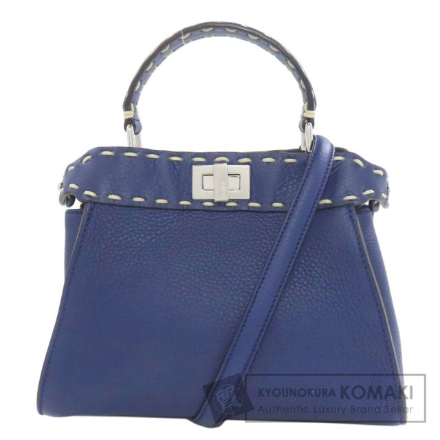 フェンディ FENDI  ピーカブー ミニ セレリア 2WAY  ハンドバッグ カーフ レディース  中古