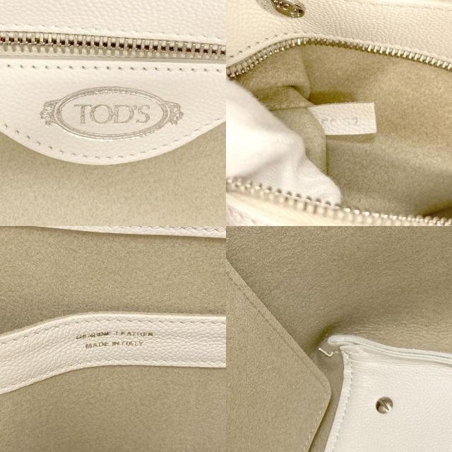 トッズ TODS シンプルデザイン トートバッグ レザー レディース 中古_6