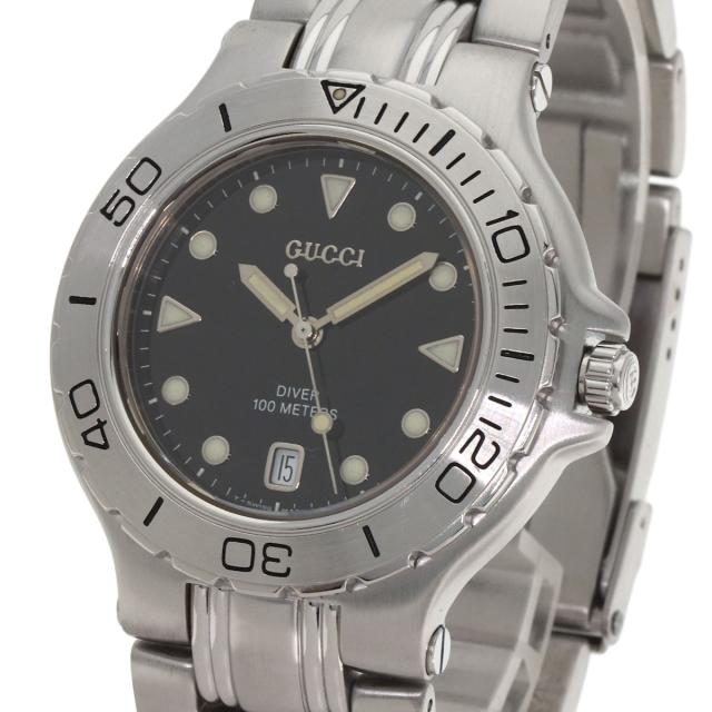 グッチ GUCCI 9750M ダイバー 腕時計 ステンレススチール SS メンズ