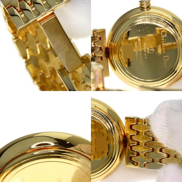 クリスチャンディオール CHRISTIAN DIOR D68-150 ラウンドフェイス 腕時計 GP GP レディース 中古_8